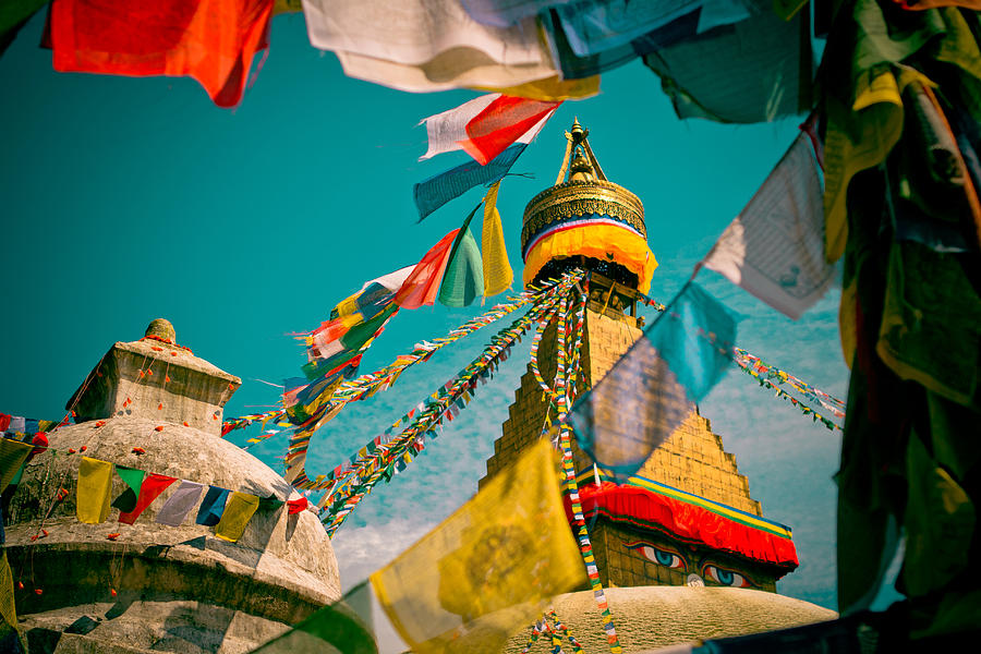 Boudnath Stupa in Kathmandu Nepal Photograph by Raimond Klavins