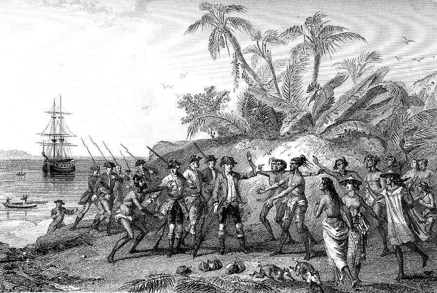 Bougainville In The Marquesas Islands In 1768 Photograph by Collection Abecasis/science Photo Library