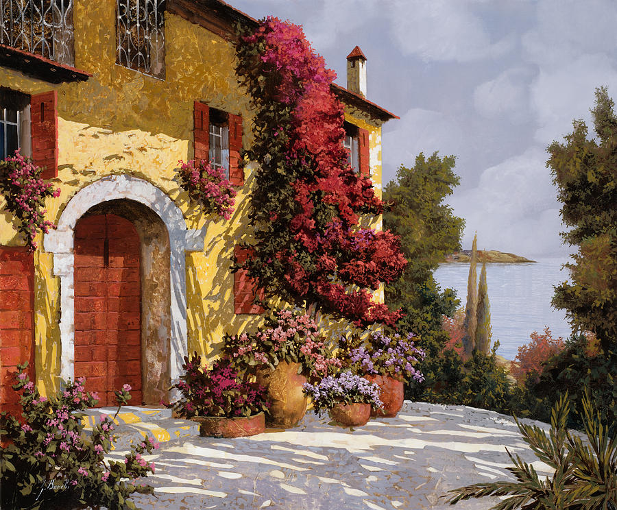 Vase Painting - Bouganville by Guido Borelli