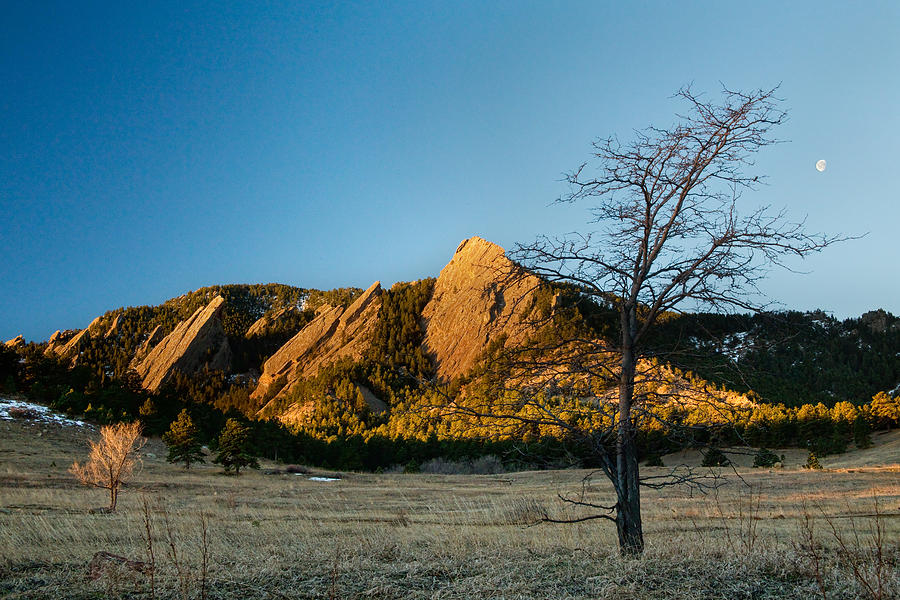 Boulder Colorado Flatirons Early Morning Light Photograph
