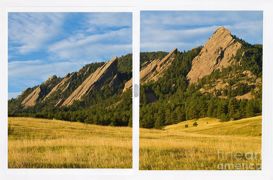 Cool Photograph - Boulder Colorado Flatirons White Window Frame Scenic View by James BO Insogna