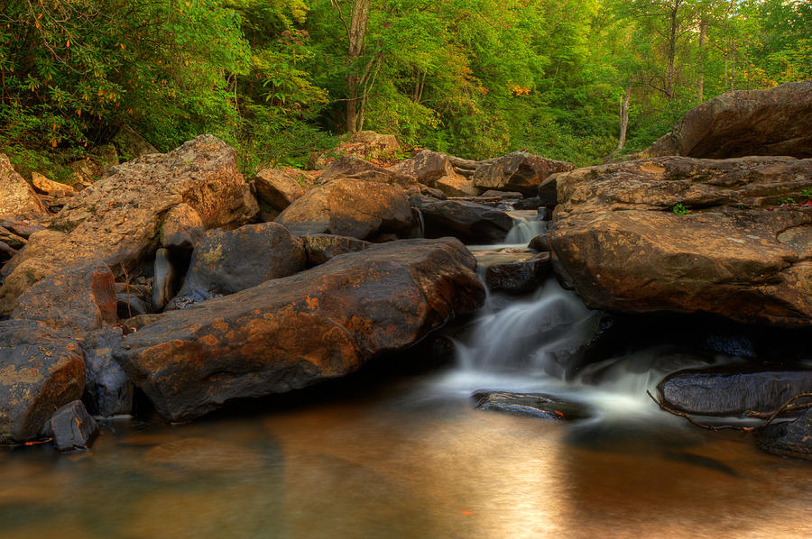 Waterfall Photograph - Boulder Falls - Appalachian Mountain Area - West Virginia  by Gregory Ballos