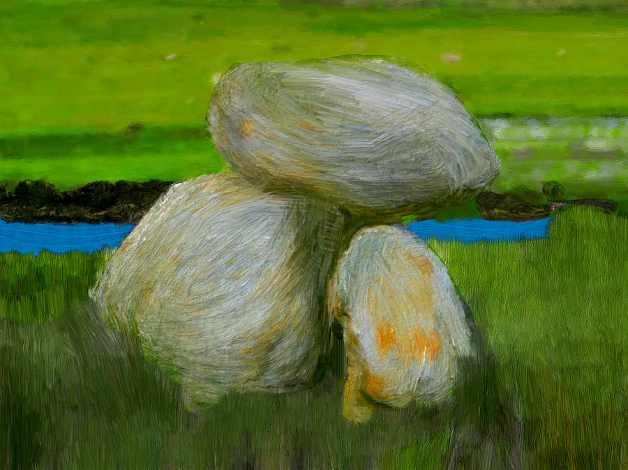 Boulders in Dublin Painting by Bruce Nutting