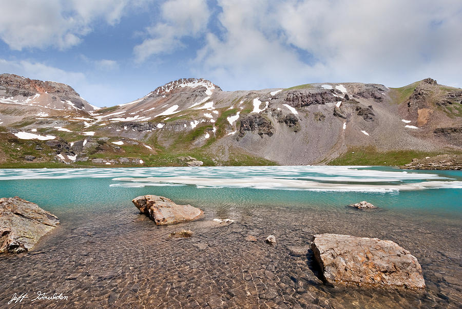 Boulders in Upper Ice Lake Photograph by Jeff Goulden