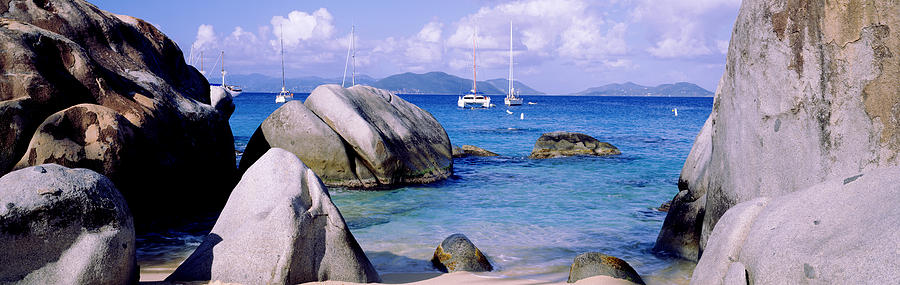 Nature Photograph - Boulders On A Coast, The Baths, Virgin by Panoramic Images