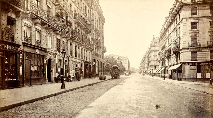 Boulevard Saint Michel Paris 1877 Painting by Vincent Monozlay