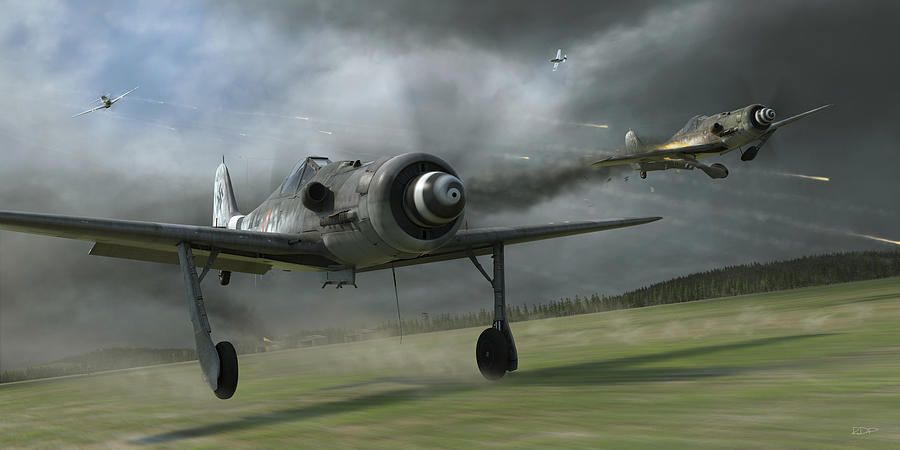 Fw-190 -- Bounced Digital Art by Robert D Perry