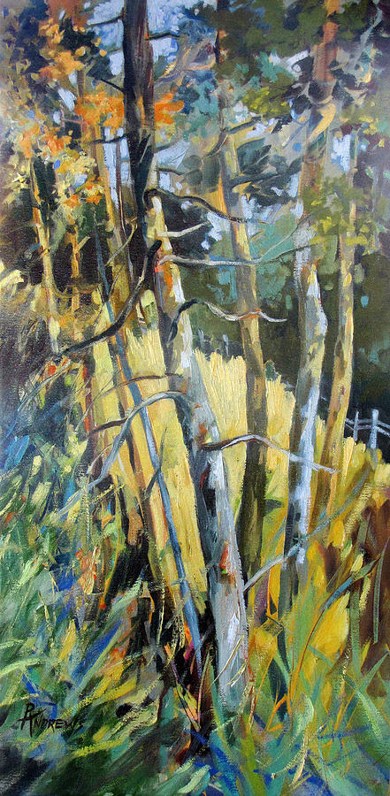 Boundary Fence Painting by Rae Andrews