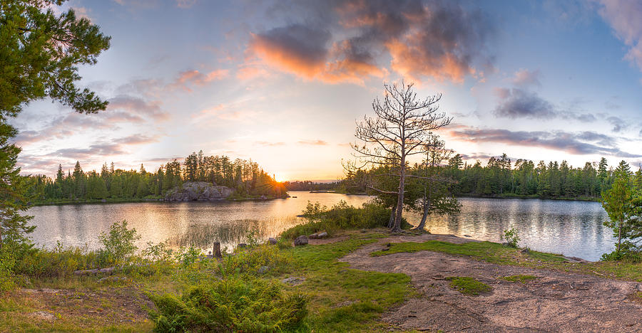 Sunset Photograph - Boundary Waters Camp by Christopher Broste