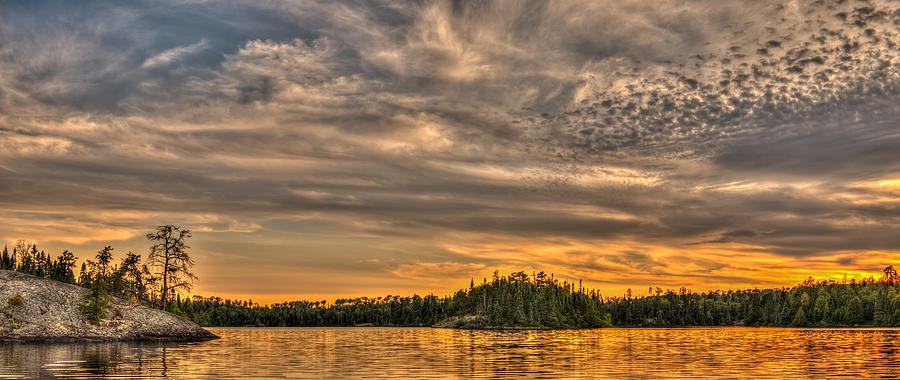 Sunset Photograph - Boundary Waters Cherokee Lake by Shane Mossman