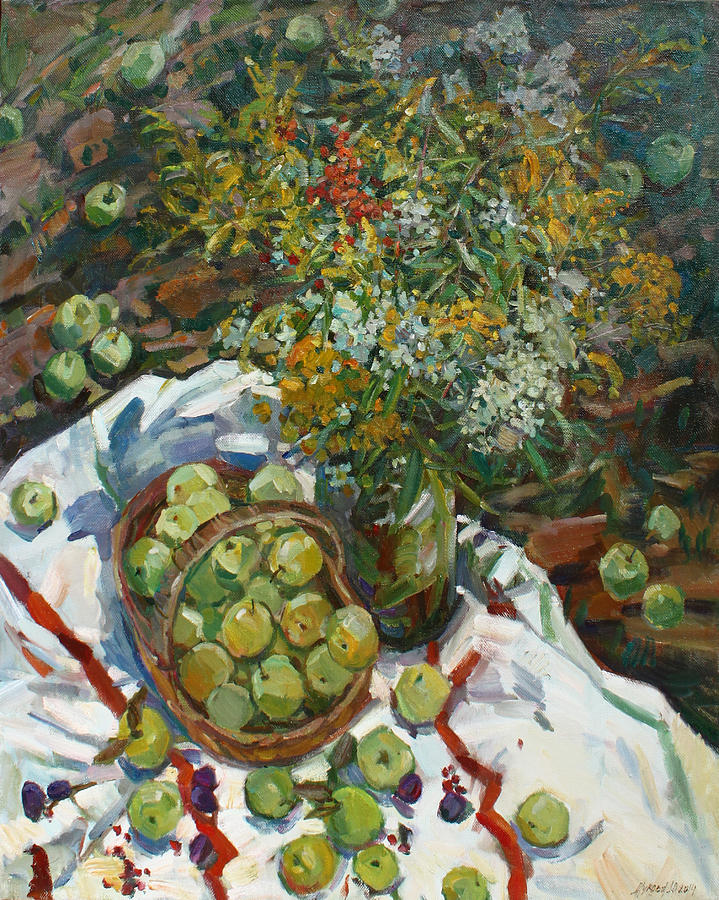 Bountiful harvest Painting by Juliya Zhukova