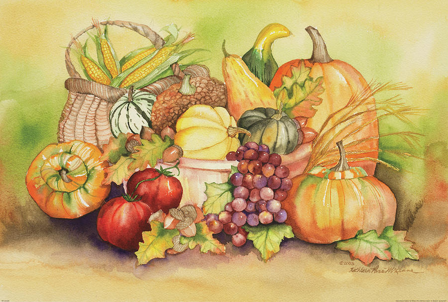 Fall Painting - Bountiful by Kathleen Parr Mckenna