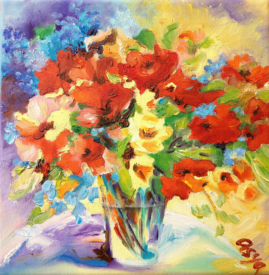 Bouquet Painting by Asya Tsvetkova - Toledo - Fine Art America