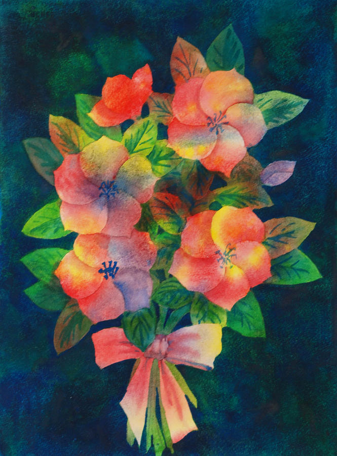 Bouquet Painting by Heidi E Nelson