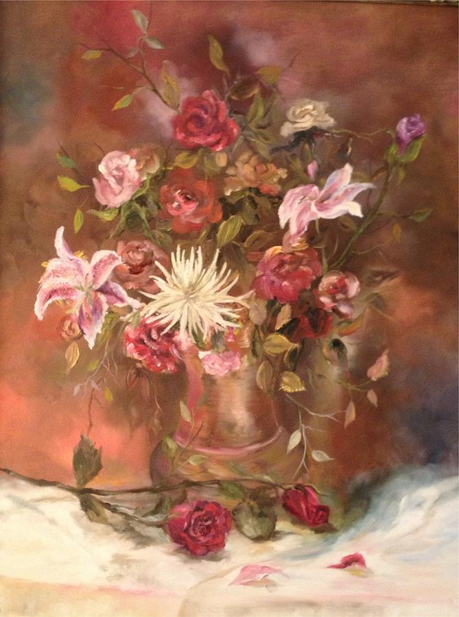 Lily Painting - Bouquet by Irene Pomirchy