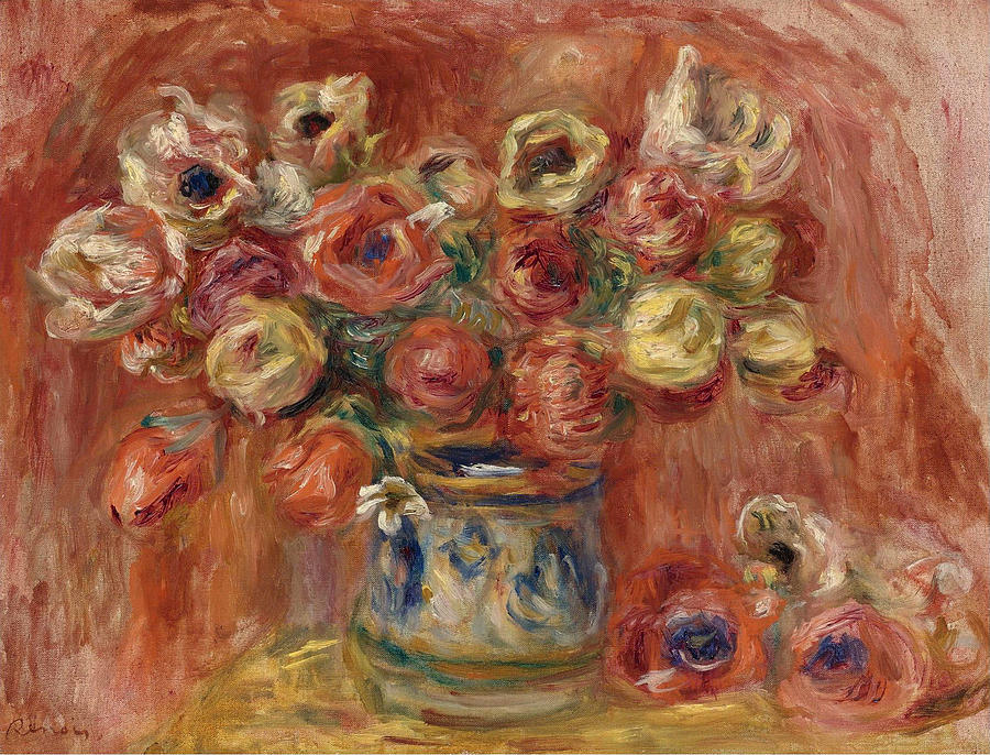 Bouquet of Flowers Painting by Pierre-Auguste Renoir