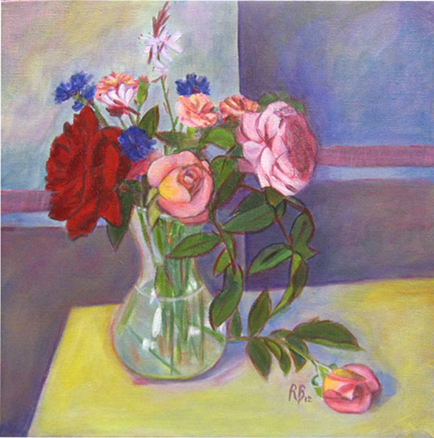 Bouquet of flowers Painting by Robie Benve