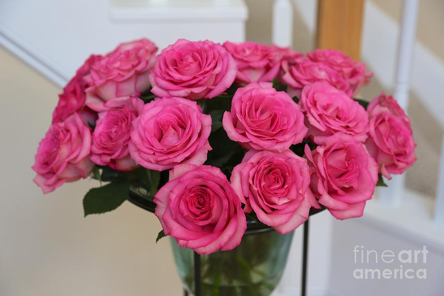 Bouquet of Pink Roses Photograph by Carol Groenen
