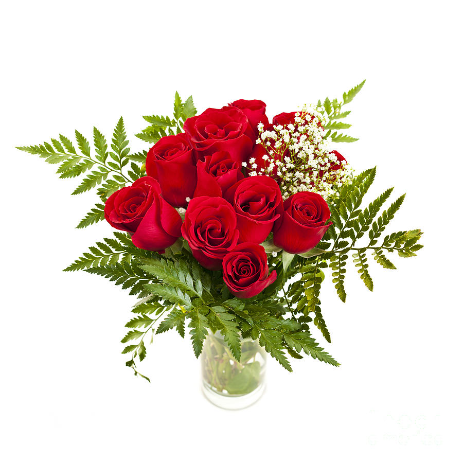 Bouquet Of Red Roses Photograph
