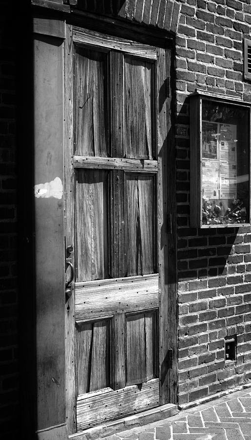 New Orleans Photograph - Bourbon Door and Menu by Greg and Chrystal Mimbs