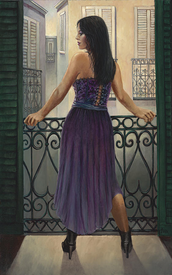 Bourbon Street Balcony  Painting by Geraldine Arata