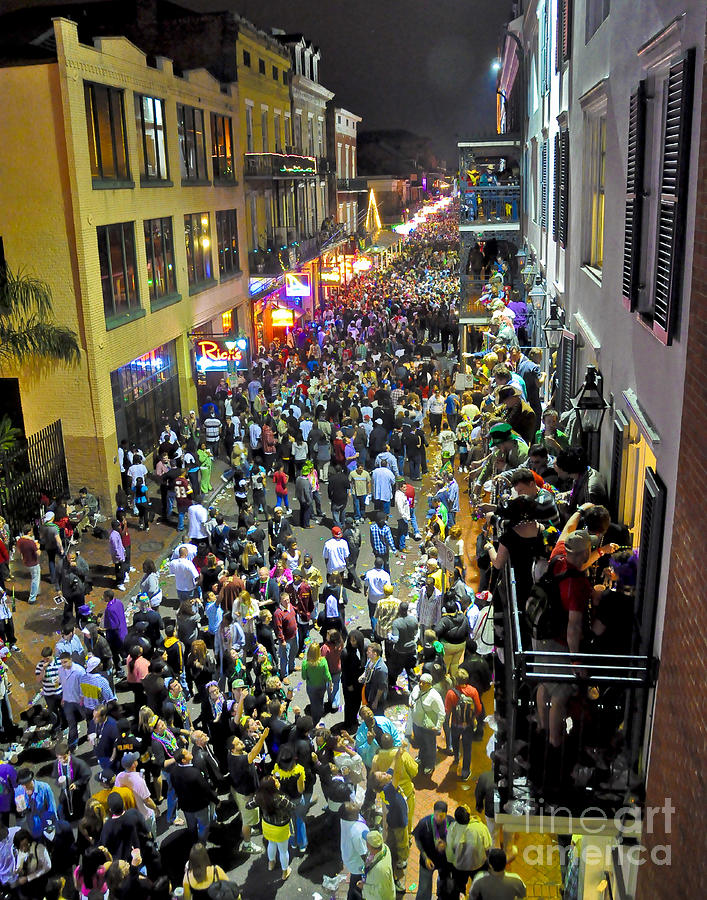 Bourbon Street Fat Tues Night Photograph By Dennis Tyler Fine Art America 