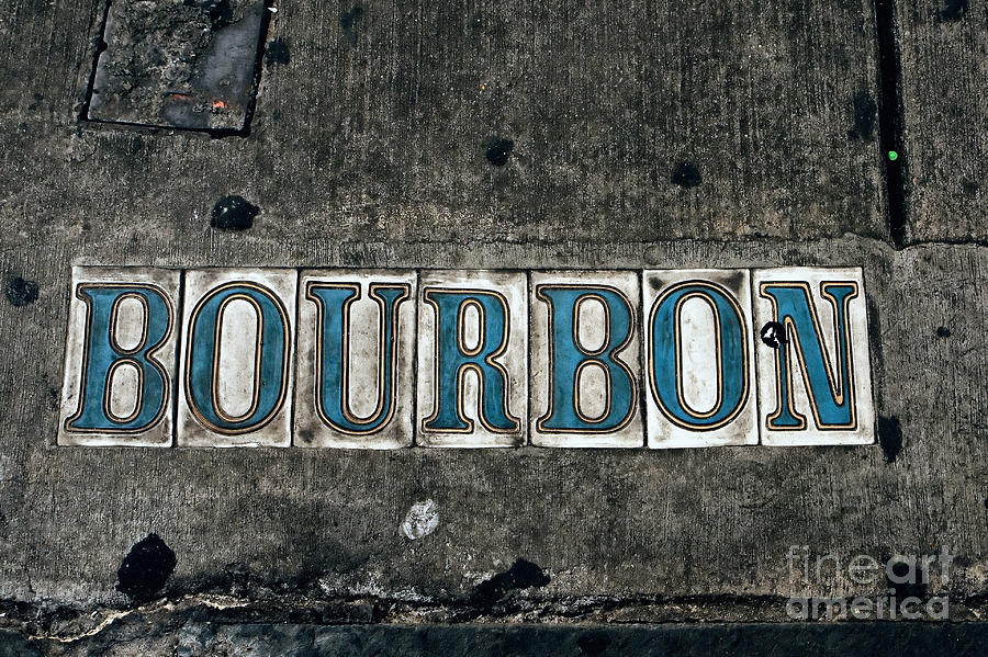 New Orleans Photograph - Bourbon Street Sidewalk Tiles by Kathleen K Parker