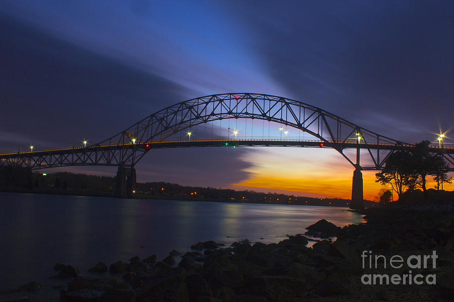 Sunset Photograph - Bourne Bridge by Amazing Jules
