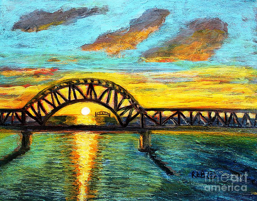 Bourne Bridge Painting by Rita Brown