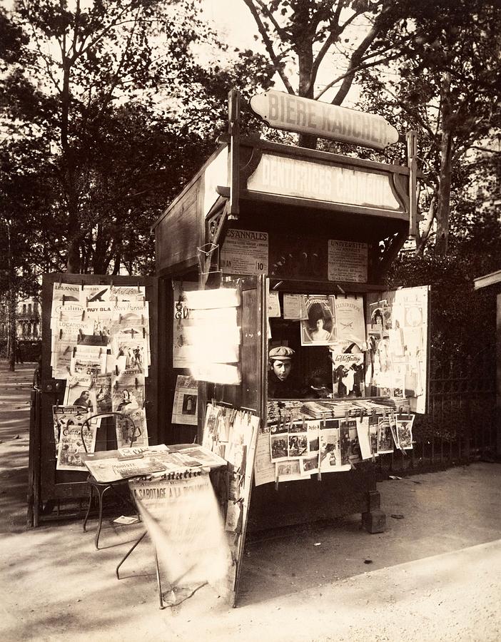 Paris Photograph - Boutique Journaux Rue de Sevres Paris 1910 by Vincent Monozlay