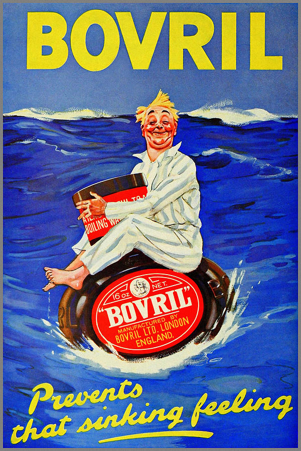 Bovril - Prevents That Sinking Feeling Mixed Media by Charlie Ross