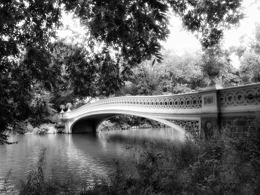 Black And White Photograph - Bow Bridge in Black and White by Jessica Jenney