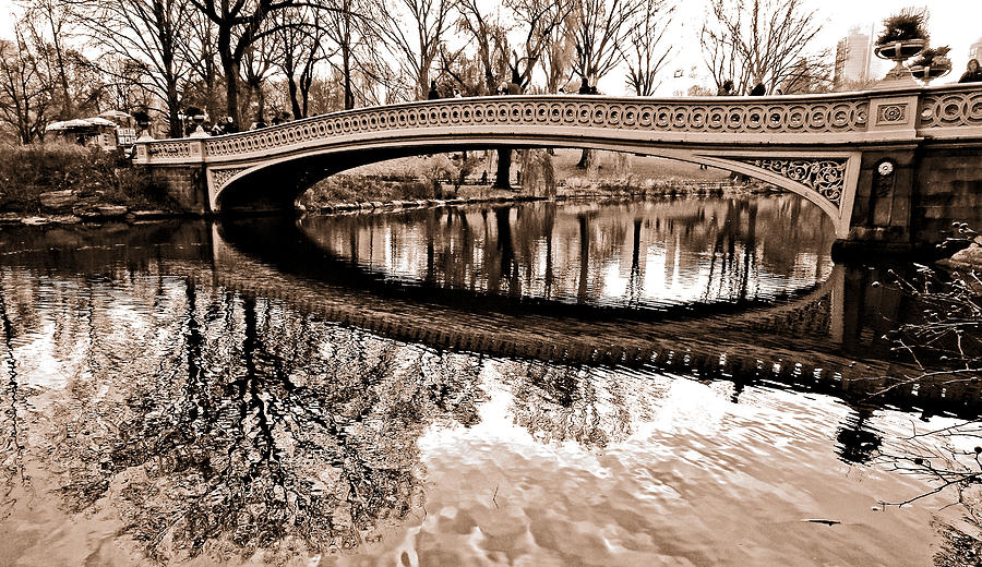 Central Park Photograph - Bow Bridge Tinted by Allan Einhorn