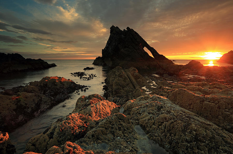 Bow Fiddle rock sunrise Photograph by Grant Glendinning
