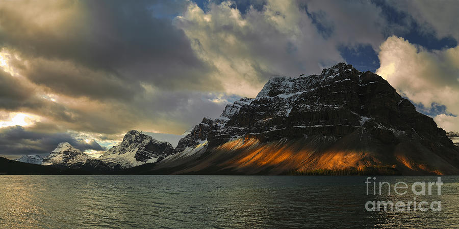 Bow Lake Sunrise Photograph by Frank Wicker