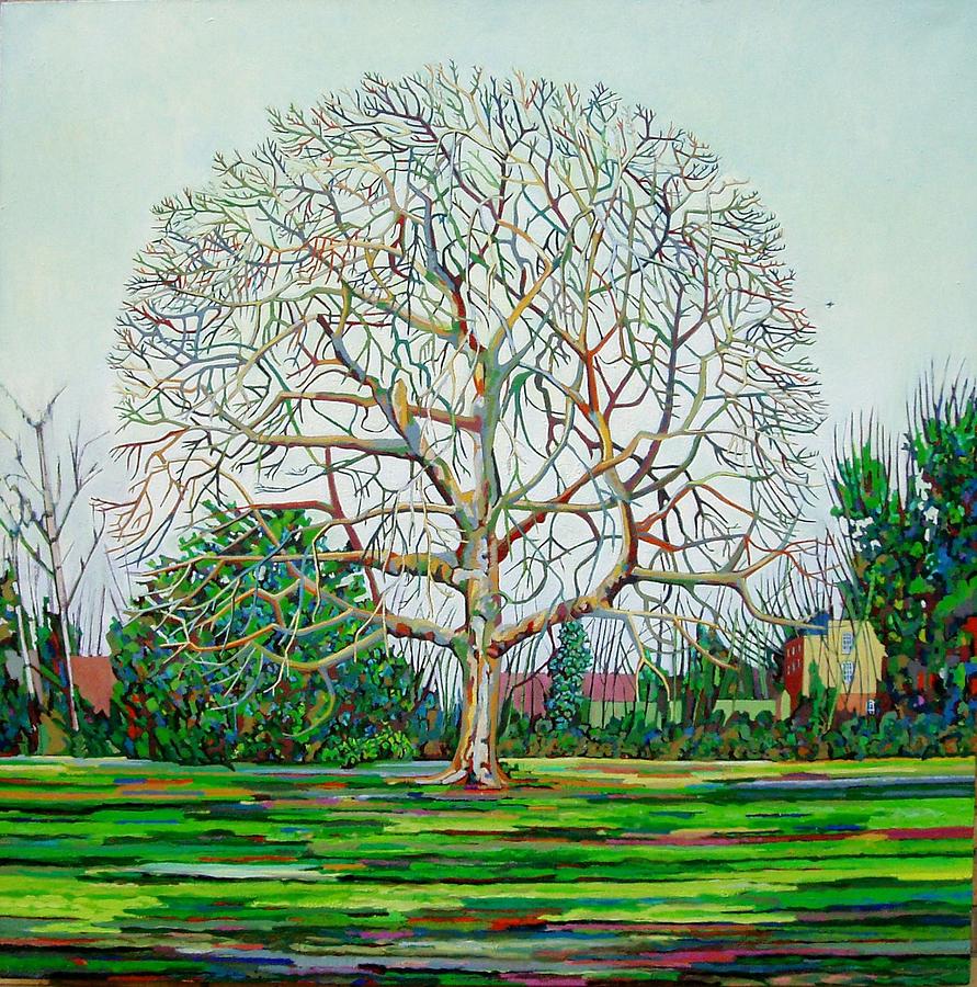 Bow Tree Winter Painting by Noel Paine
