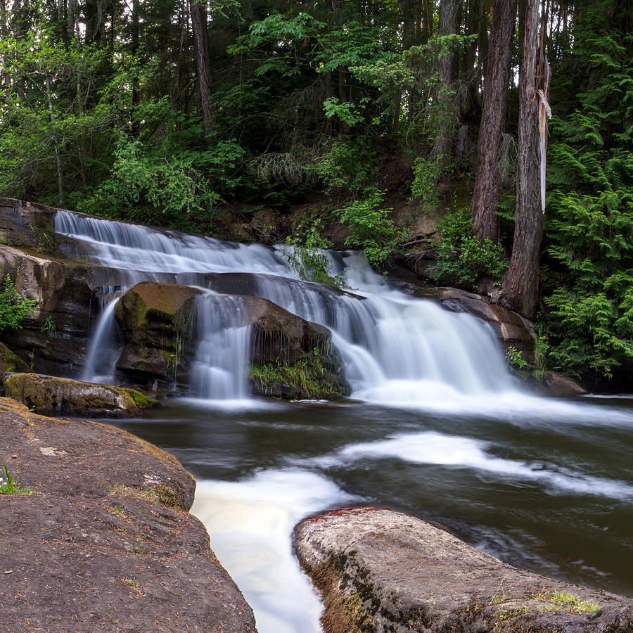 Bowen Park Waterfall Photograph by Michael Russell - Fine Art America