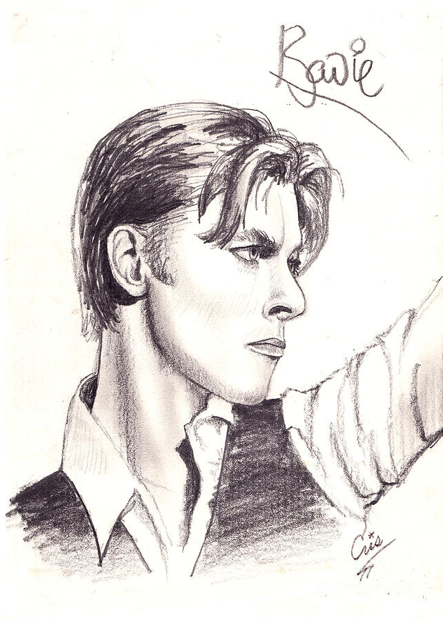 Bowie Drawing by Cristophers Dream Artistry