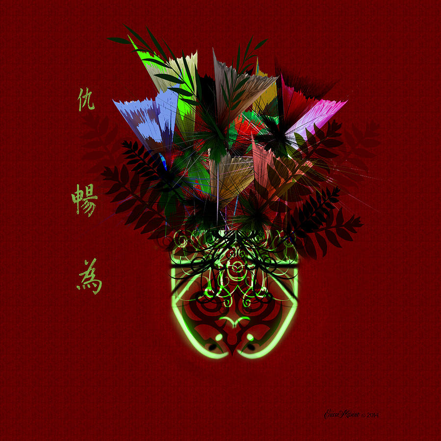 Flower Digital Art - Bowl Full of Wildflowers by Ericamaxine Price
