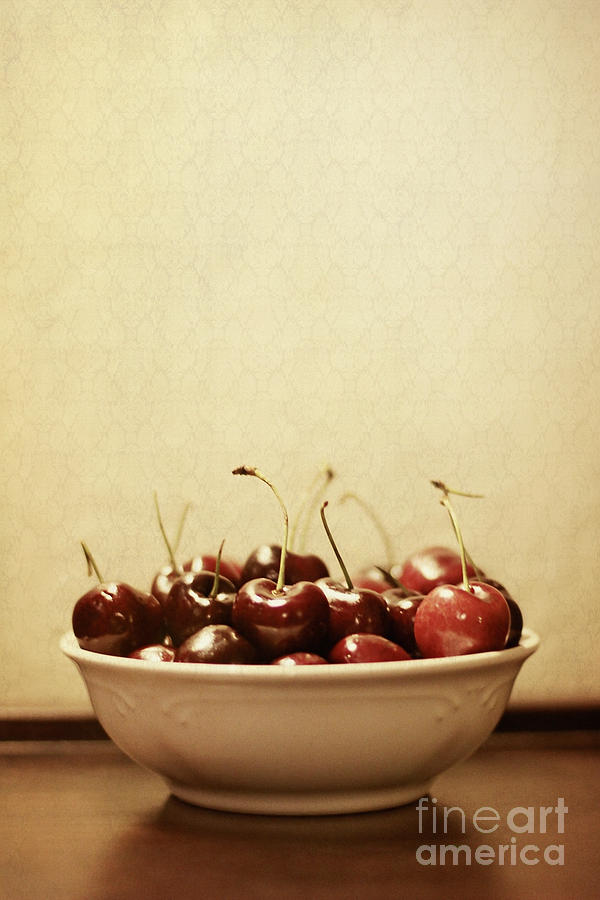 Bowl o Cherries  Photograph by Trish Mistric