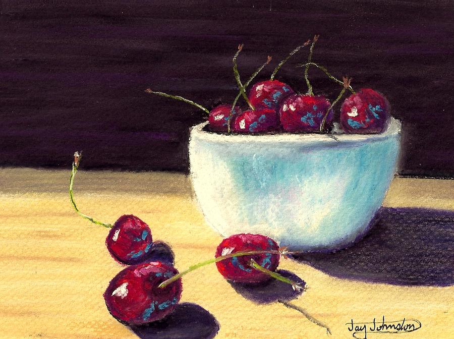 Bowl of Cheeries Painting by Jay Johnston - Fine Art America