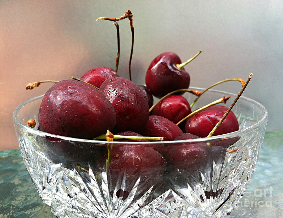 Fruit Photograph - Bowl of Cherries by Addie Hocynec
