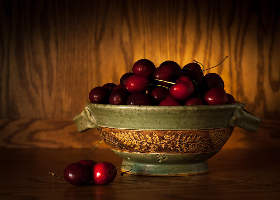 Bowl of Cherries Photograph by Wayne Meyer