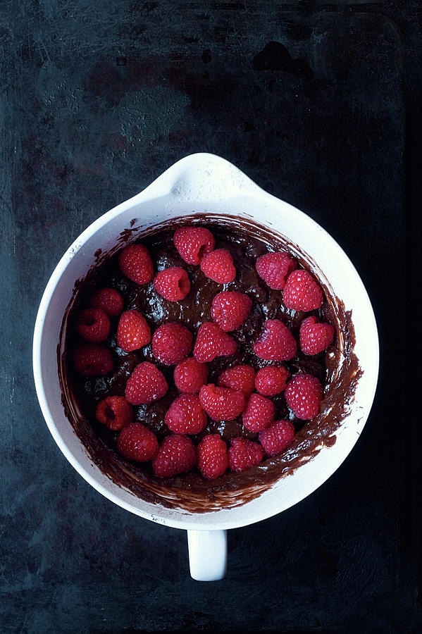 Bowl Of Chocolate Batter Covered With Photograph by One Girl In The Kitchen