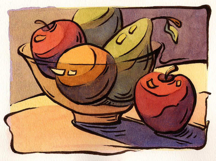 Bowl Of Fruit 8 Painting