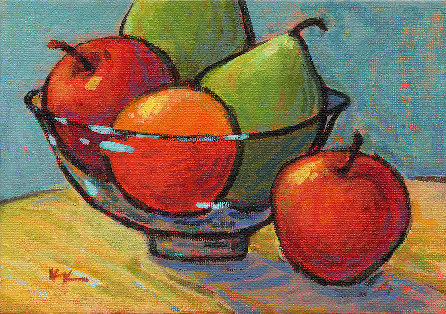 Bowl Of Fruit Painting