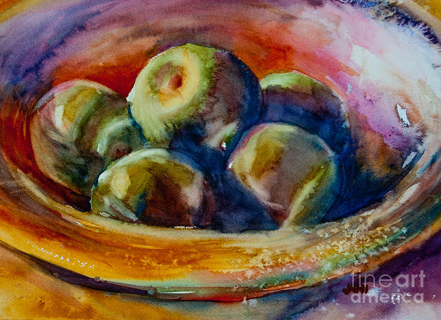 Bowl Of Grannies Painting by Jani Freimann