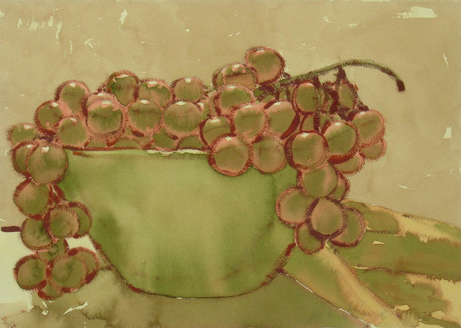 Still Life Painting - Bowl of Grapes by Joe Schneider