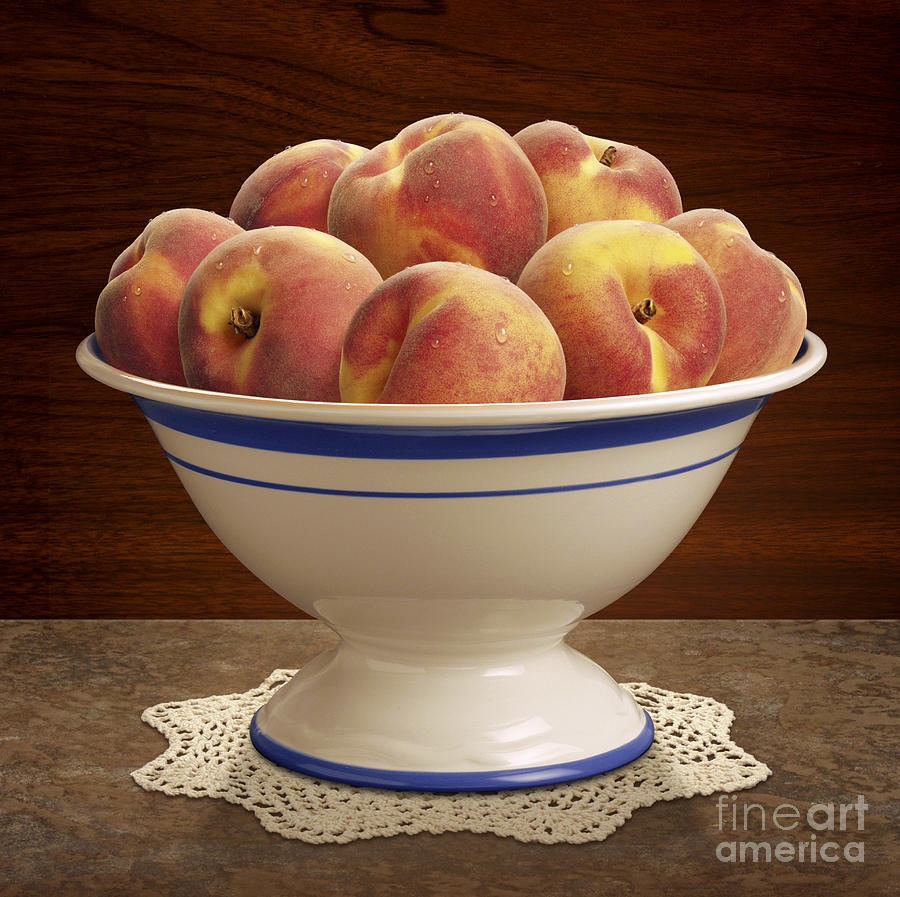 Peach Digital Art - Bowl of Peaches by Danny Smythe