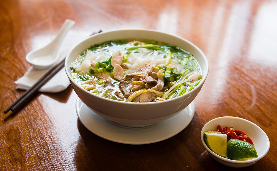 Bowl of Pho Soup Photograph by Kat Clay